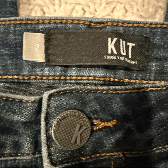 KUT FROM THE KLOTH WOMENS  STRAIGHT LEGS SIZE 2 BLUE STRETCHY - Picture 5 of 8